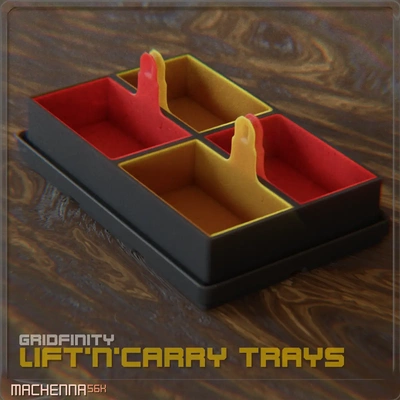 gridfinity lift'n'carry trays - 3d by machenna56k on thangs 3d print model - Mito3D