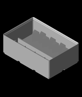 ızgara sonluluğu orta bağlayıcı klips çöp Kutusu 3d print model - Mito3D