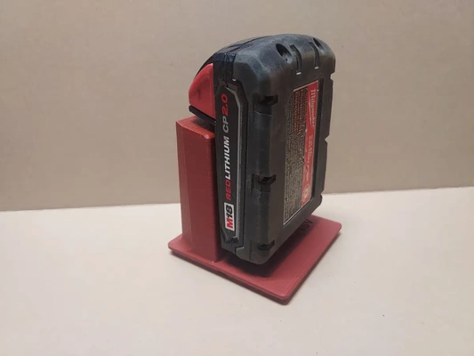 gridfinity milwaukee battery holder 2x2 - 3d by landrum engineering on thangs 3d print model - Mito3D