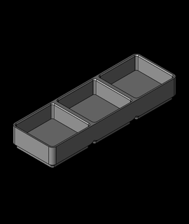 gridfinity modificado 1x3x20 3d print model - Mito3D