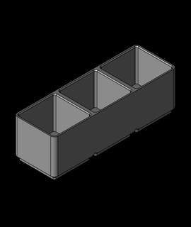 gridfinity modificado 1x3x40 3d print model - Mito3D