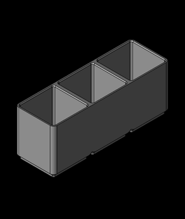 gridfinity modificado 1x3x50 3d print model - Mito3D