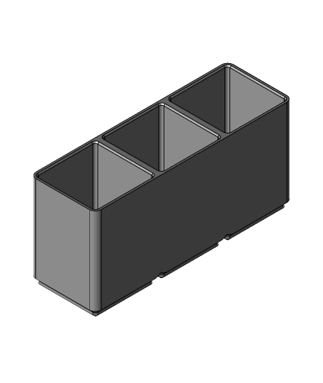 gridfinity modified 1x3x60 Gridfinity 3D print model - Mito3D