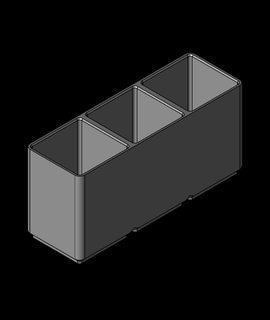 gridfinity modificado 1x3x60 3d print model - Mito3D