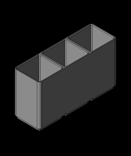 gridfinity modificado 1x3x70 3d print model - Mito3D