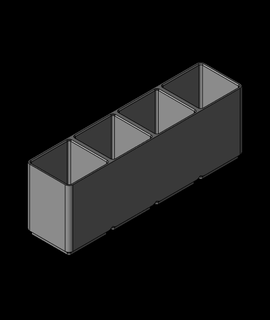 gridfinity modificado 1x4x60 3d print model - Mito3D