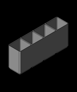 gridfinity modificado 1x4x70 3d print model - Mito3D