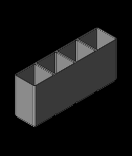 grillefinity modifié 1x4x75 3d print model - Mito3D