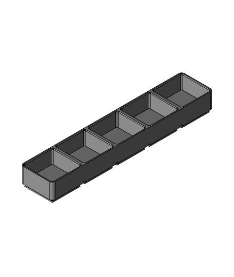 gridfinity modificado 1x5x25 3D print model - Mito3D