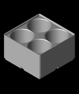 gridfinity modificado 2x2x50 04 tabasco 3d print model - Mito3D