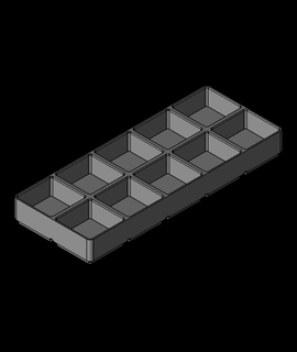 gridfinity modificado 2x5x25 3d print model - Mito3D