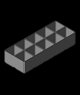 gridfinity modificado 2x5x45 3d print model - Mito3D
