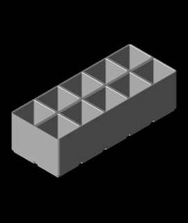 gridfinity modificado 2x5x60 3d print model - Mito3D