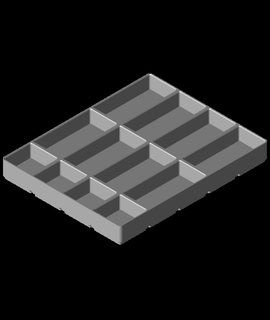 gridfinity modificado 4x5x25 12 3d print model - Mito3D