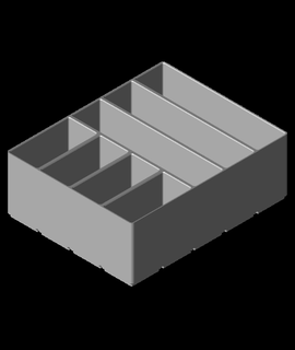 gridfinity modificado 4x5x75 10 3d print model - Mito3D