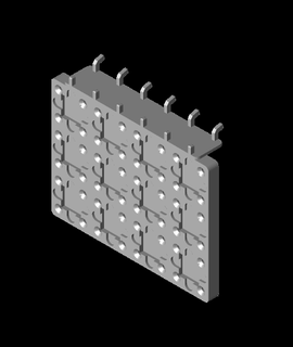 grillefinity panneau perforé 4x3 v2stl tremblement 3d print model - Mito3D