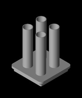 gridfinity pipeta soporte pequeña 1x1 aficiones juegos 3d print model - Mito3D