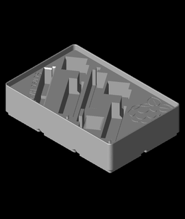 gridfinity frambuesa pi sentido sombrero dónde aficiones juegos 3d print model - Mito3D