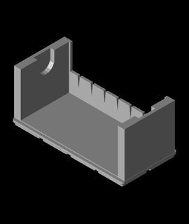 gridfinity semplice progetto filo titolare supporto 3d print model - Mito3D