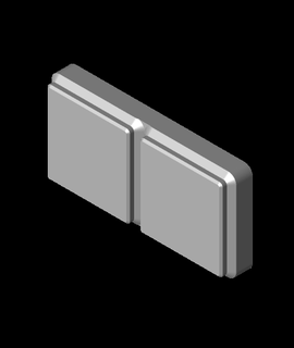 Gridfinity klein Teile Tablett 1x2 6 Schlüssel 3d print model - Mito3D