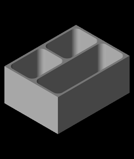 grillefinity thwomp espace rangement poubelle 3d print model - Mito3D