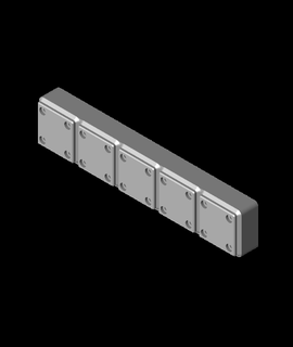 gridfinity torx presa 1x5stl moscerino 3d print model - Mito3D