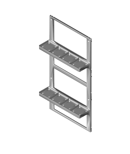 gridfinity updated double height 4x1 wall mount v1stl -   stumbling0636  3D print model - Mito3D