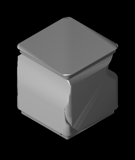 gridfinity vaso modalità single scatola fin 3d print model - Mito3D