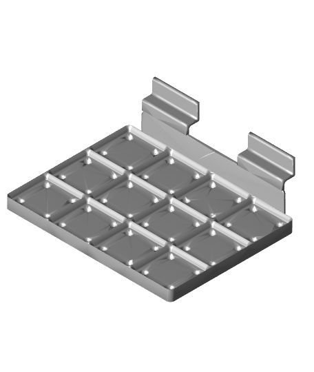 gridfinity parete montare slatwall 3D print model - Mito3D