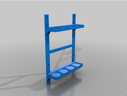 gridfinity wall rack double height - stumbling0636 3d print model - Mito3D
