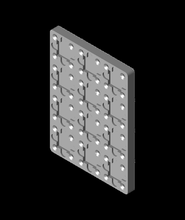 gridfinity pesada placa base 4x3 3d modelo 3d print model - Mito3D