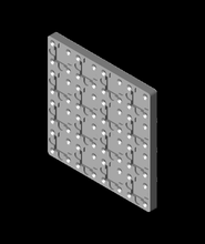 gridfinity pesada placa base 4x4 3d modelo 3d print model - Mito3D