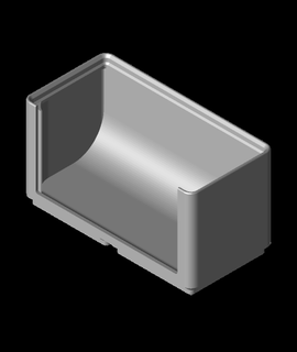 gridfinity windowed bins - rails dfsmj 3d print model - Mito3D