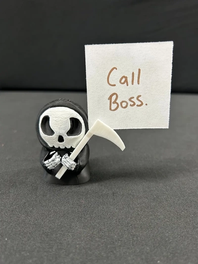 grim reaper note holder 4 - 3d by built bot on thangs 3d print model - Mito3D