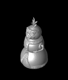 grinch worthy planétaire bonhomme neige 3d print model - Mito3D