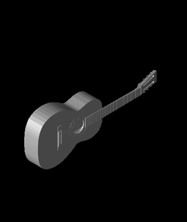 guitarrastl 3d modelo robeln1 gracias 3d print model - Mito3D
