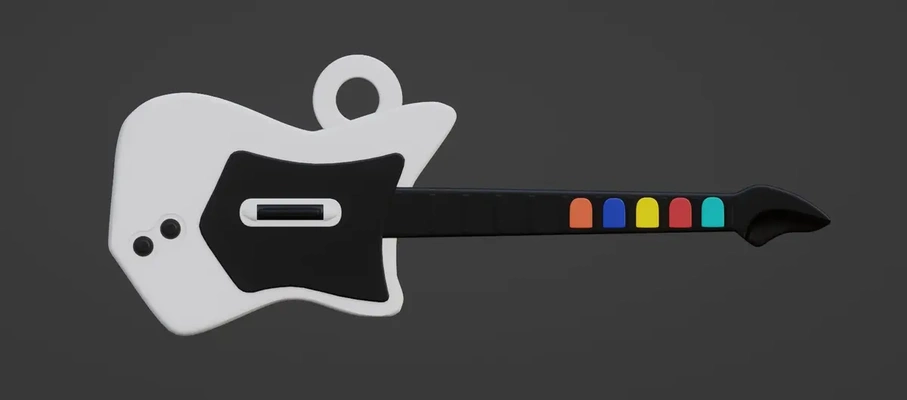 guitar hero keychainstl - 3d by talisman3d on thangs 3d print model - Mito3D