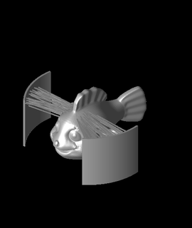 peloso pesce pagliaccio hairify arti divertimento 3d print model - Mito3D