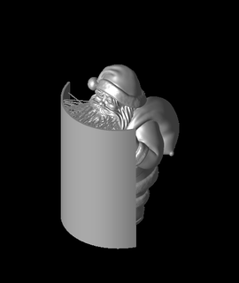 hairify santa small 3d print model - Mito3D