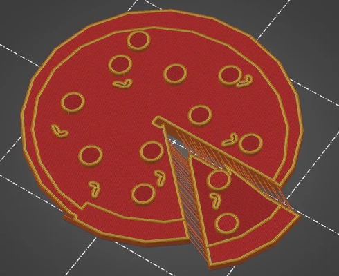 hairify stringy pizza - 3d by echo howard on thangs 3d print model - Mito3D
