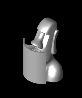 hairy moai herri 3d print model - Mito3D