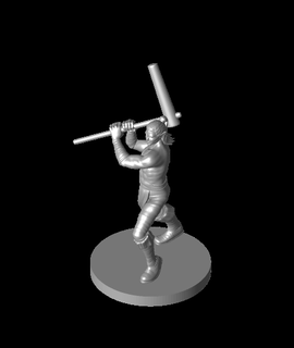 half-elf male barbarian mochi pounde 3d model thangs 3d print model - Mito3D