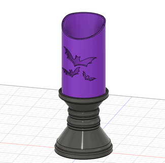 halloween bats tea light candle - glytch 3d print model - Mito3D