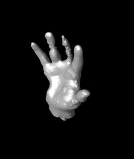 halloween bloody hand People 3d print model - Mito3D