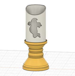 halloween ghost candle5 - glytch 3d print model - Mito3D