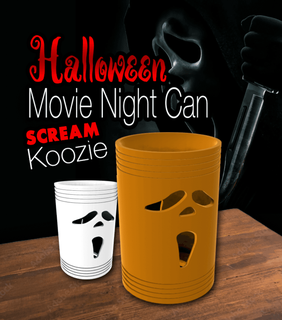 halloween movie night koozie - k2 kevin 3d print model - Mito3D