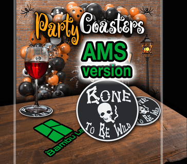 Halloween fête Coaster OS sauvage ams k2 Kevin 3d print model - Mito3D