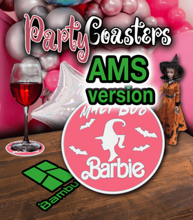 halloween party coaster mali-boo barbie - ams k2 kevin 3d print model - Mito3D