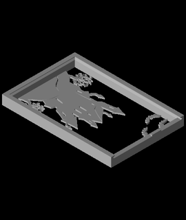 Halloween silhouette arte printbunny casa giardino 3d print model - Mito3D