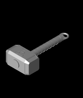 hammer thor key chain stl 3d model tamim thangs 3d print model - Mito3D